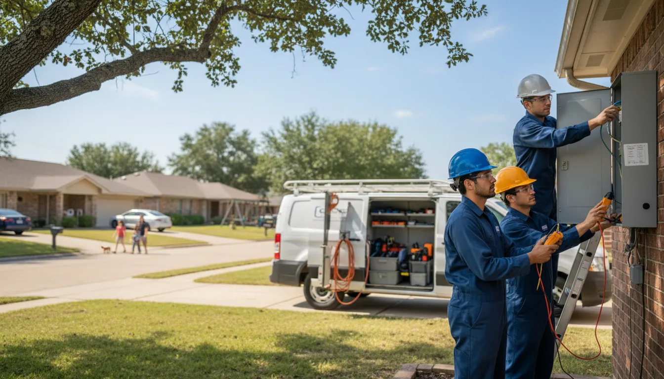 Certified electrician providing emergency electrical services in Minden, IA